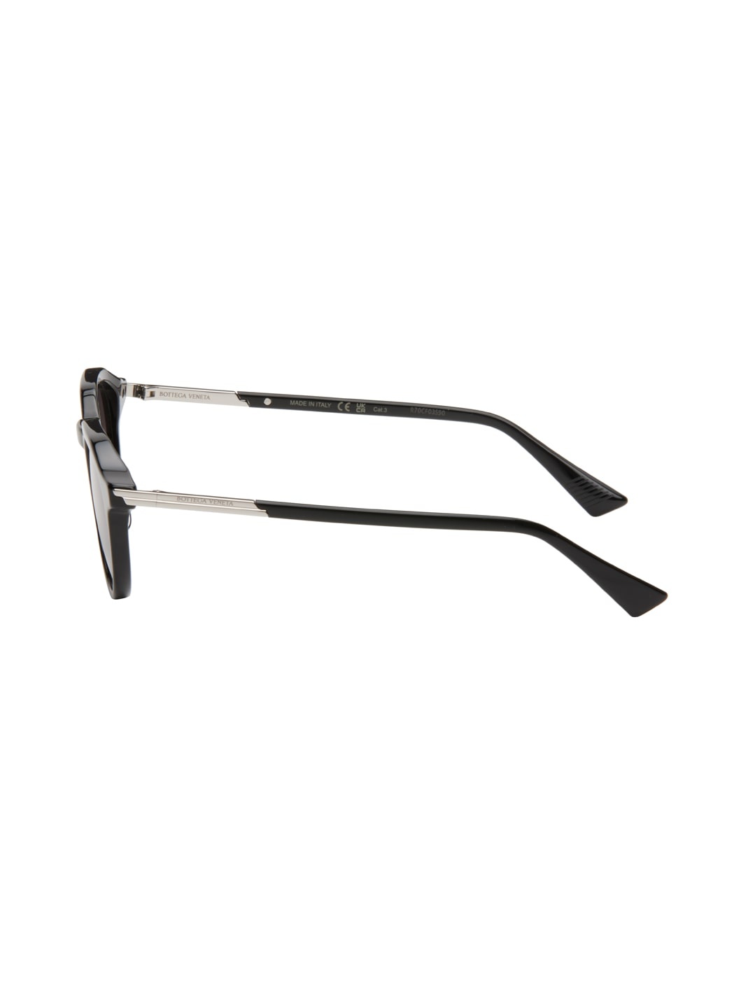 Black Logo Plaque Sunglasses - 3