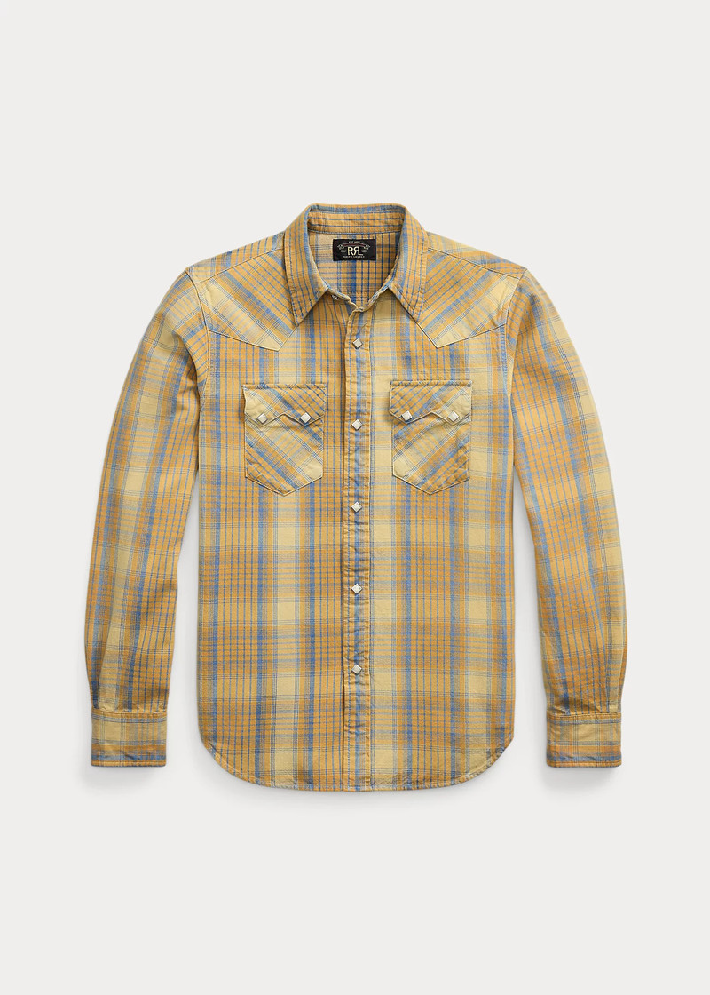 Slim Fit Plaid Western Shirt 1