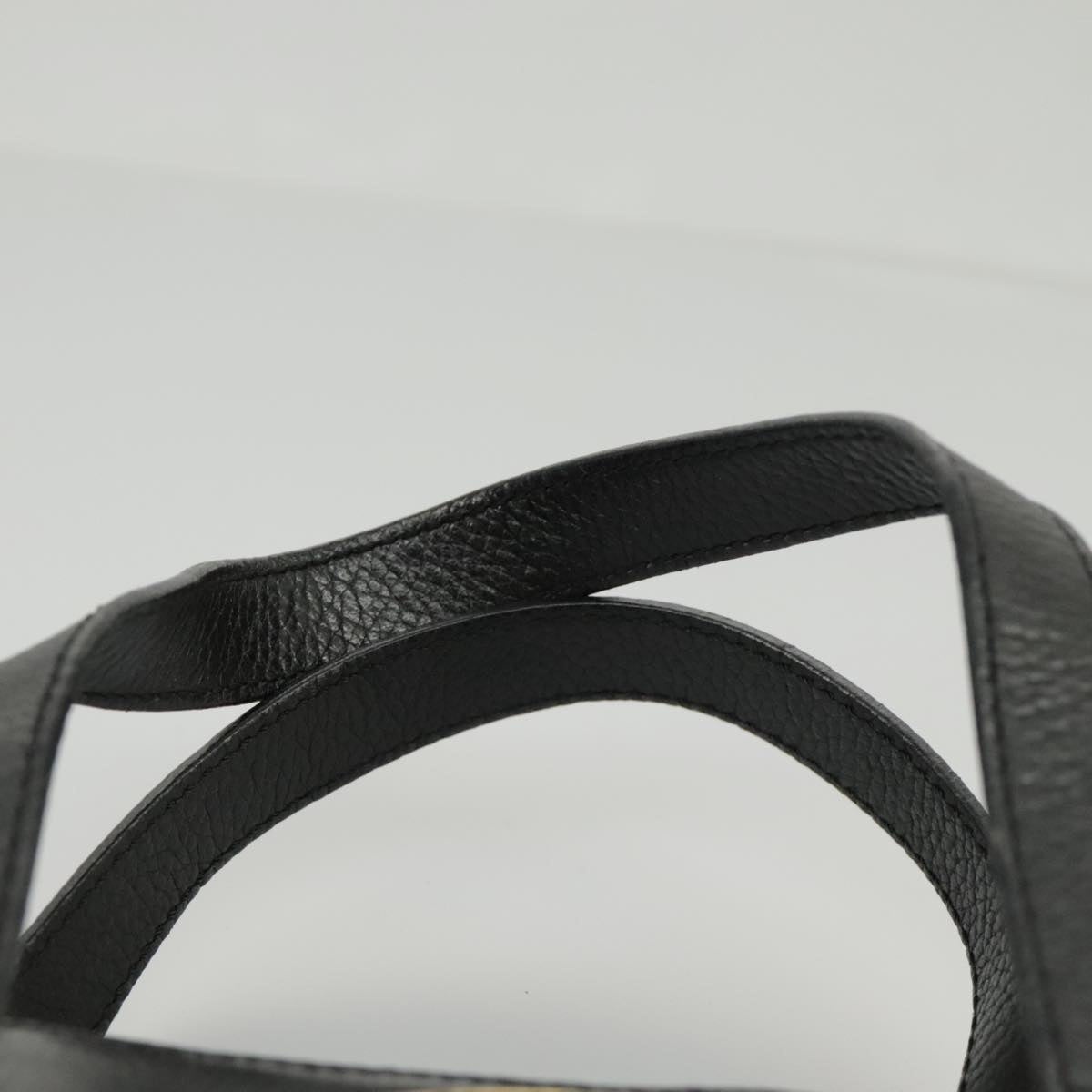 CELINE Hand Bag Leather Black Gold - 8