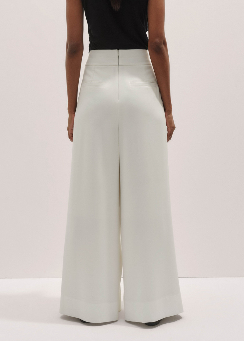 Satin Back Crepe Wide-Leg Trouser 3