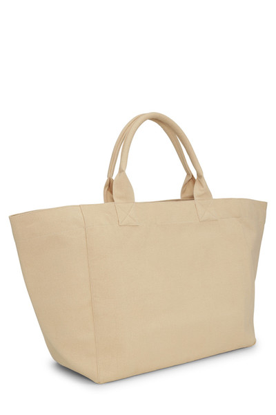 GANNI CREAM OVERSIZED CANVAS TOTE BAG outlook