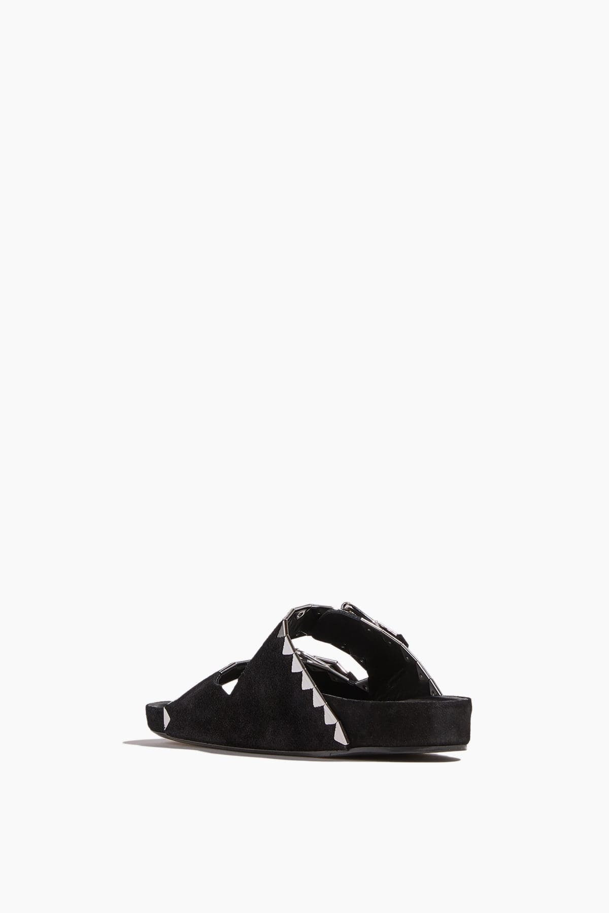 Lennyo Suede Sandal in Black/Silver - 3