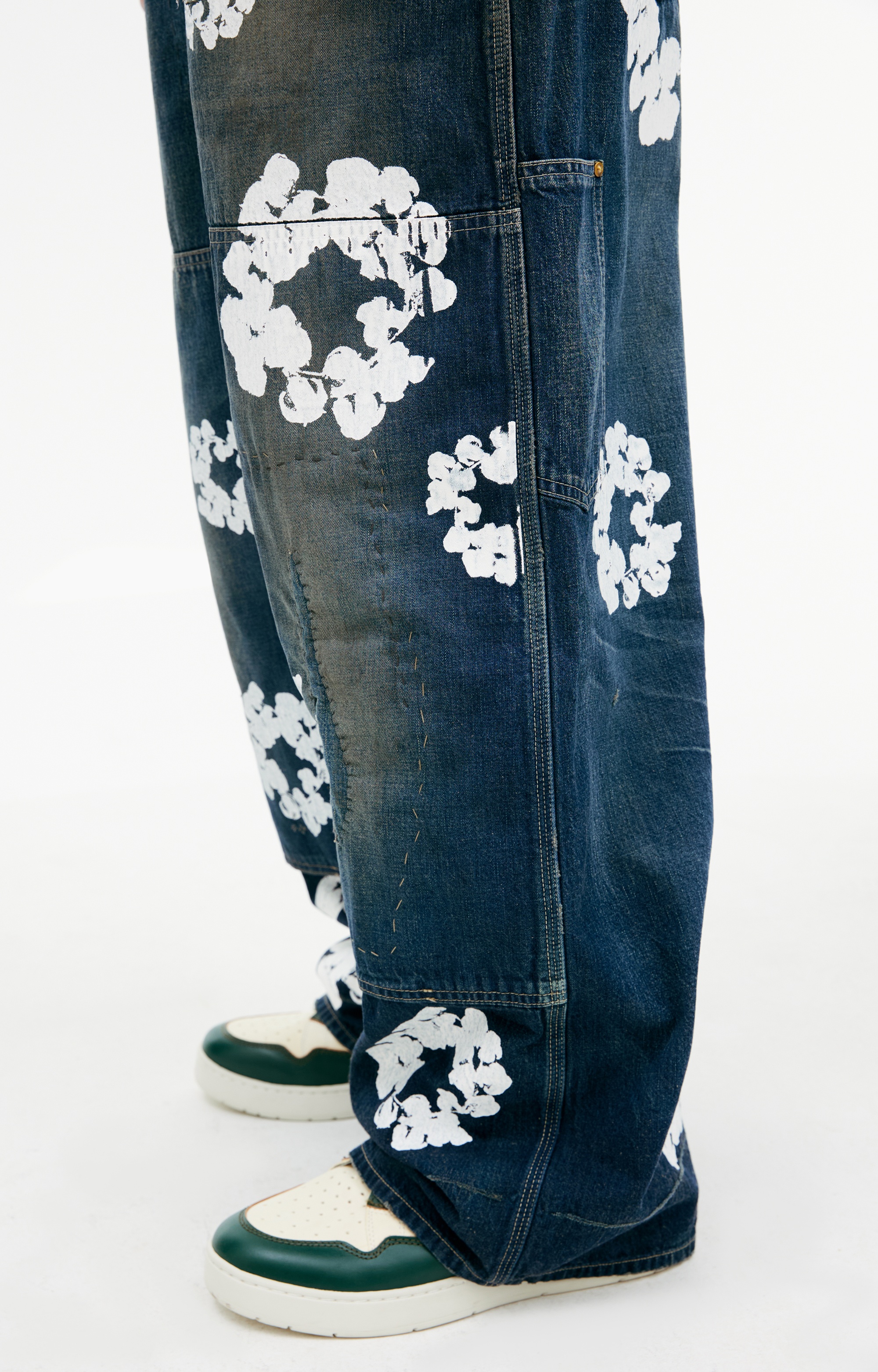 DENIM JUMPSUIT WITH FLOWERS - 5