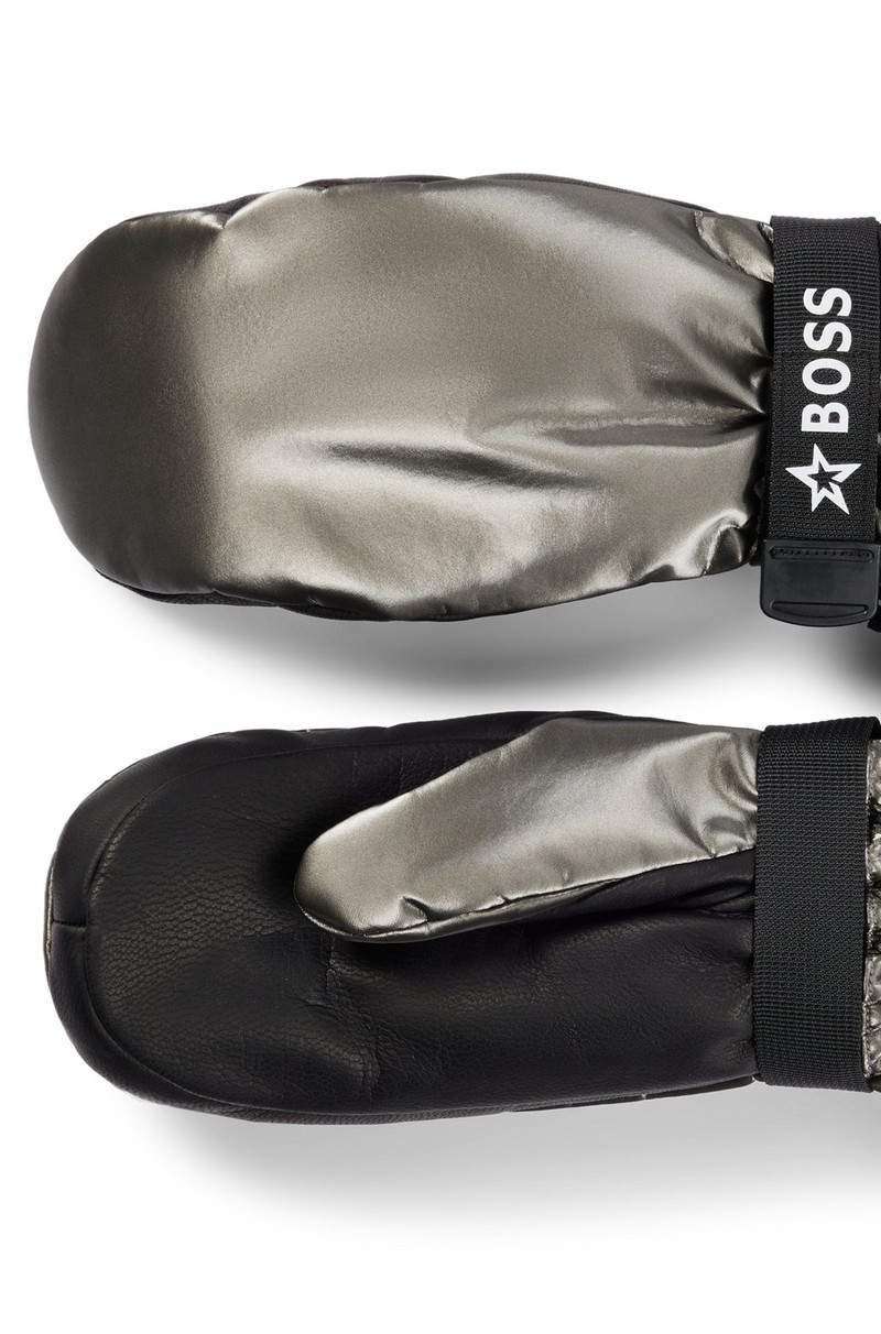 BOSS BOSS X PERFECT MOMENT LOGO-STRAP SKI GLOVES WITH LEATHER FACING outlook