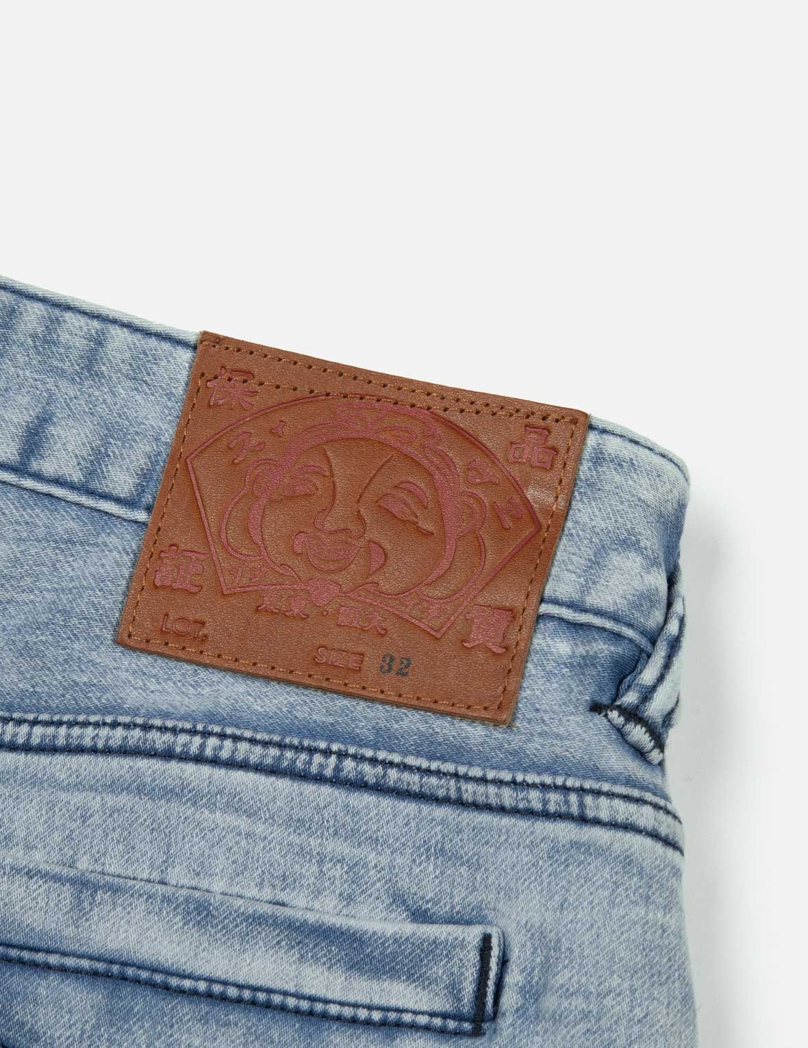 ALLOVER SEAGULL JACQUARD INSERTED DAICOCK REGULAR FIT DENIM JOGGERS - 12