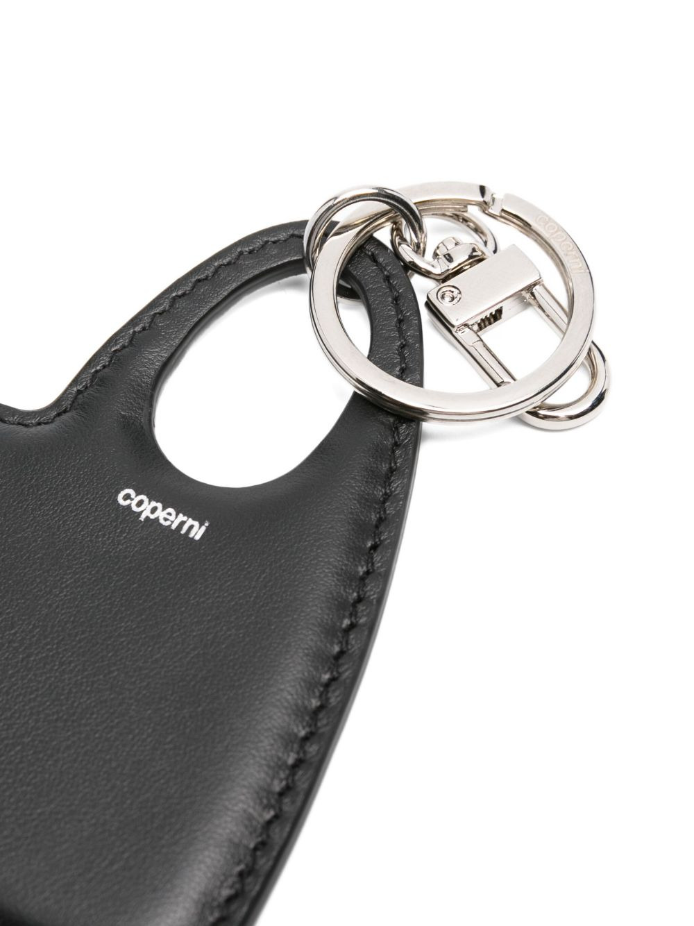 heart-shaped leather keyring - 2