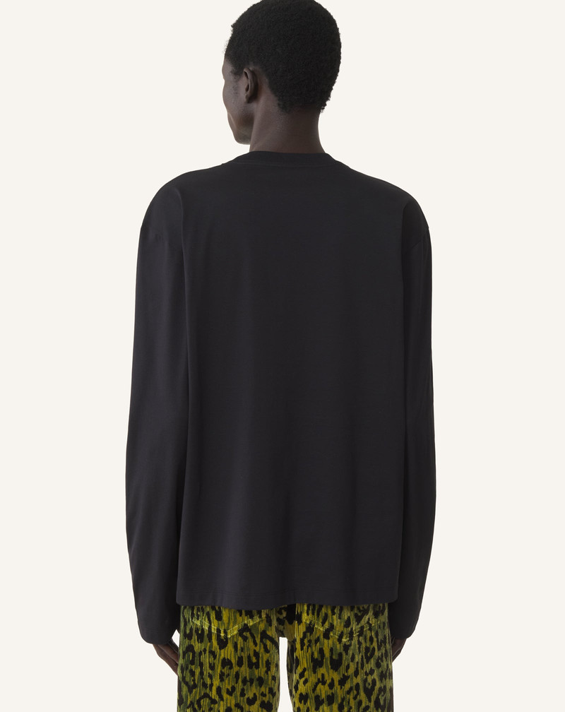 LONG SLEEVED COTTON T-SHIRT WITH FLOCKED MOTHER AND CHILD MOTIF 4
