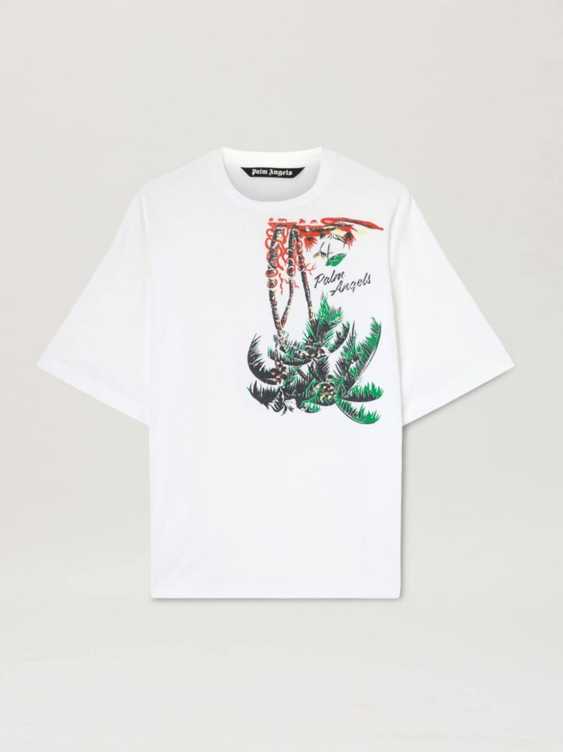 palm-print organic cotton T-shirt - 1
