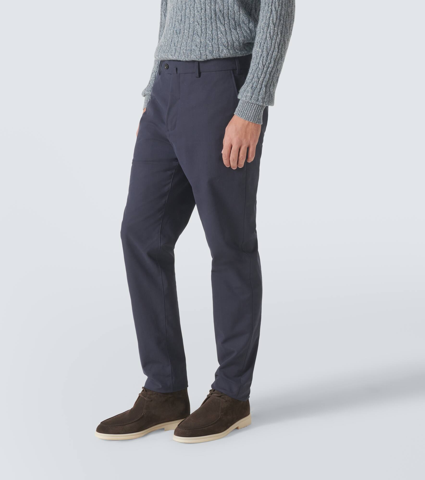 Carlo cotton-blend satin straight pants - 3