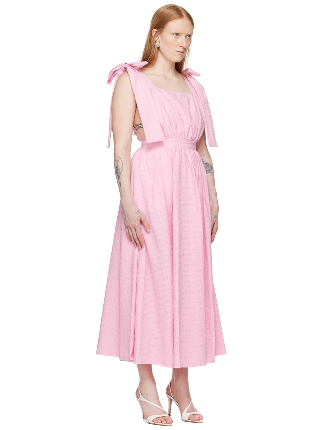 Pink Bow Maxi Dress - 2