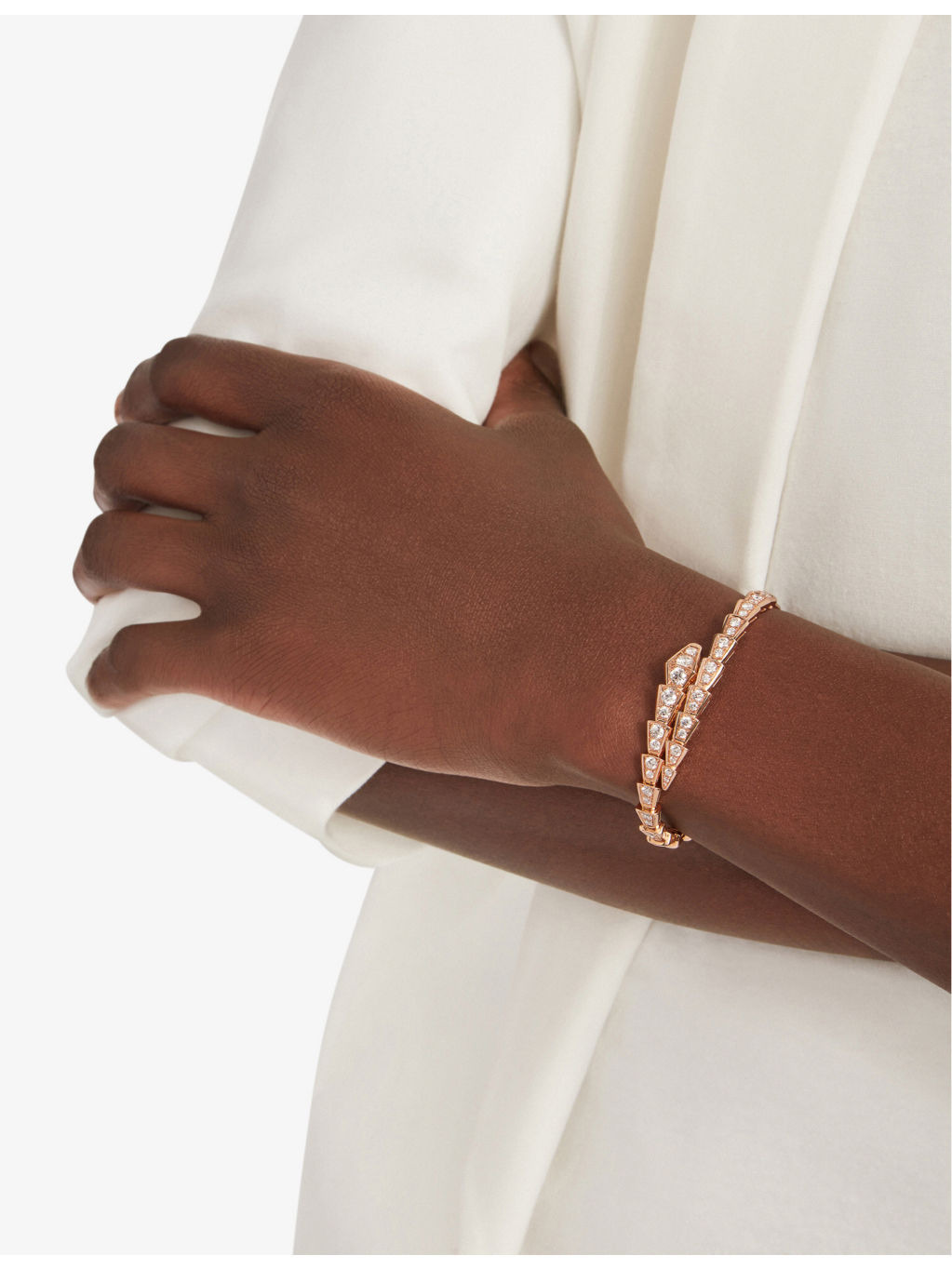 Serpenti 18ct rose-gold and diamond bracelet - 2