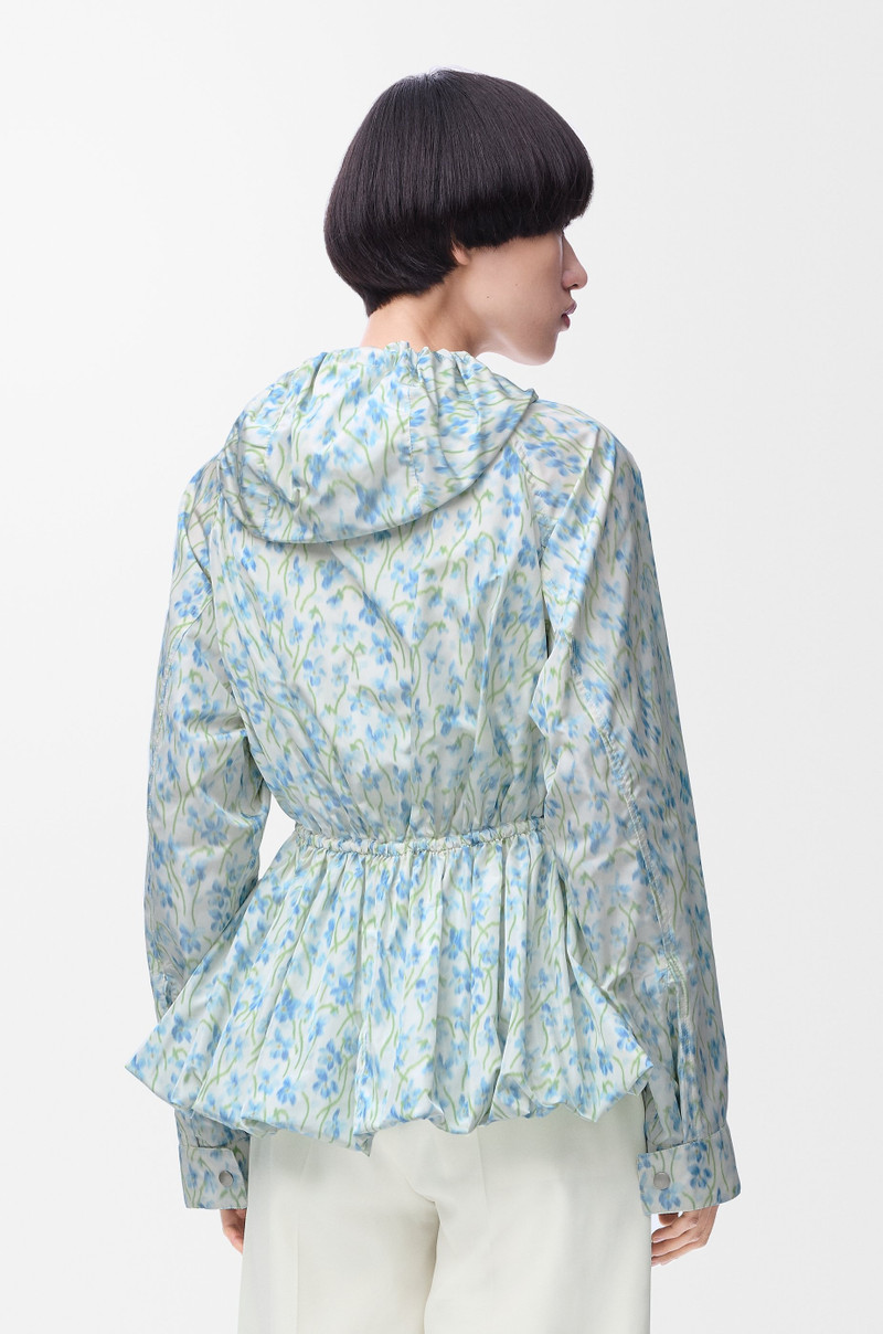 Hhooded jacket in silk blend taffeta 4
