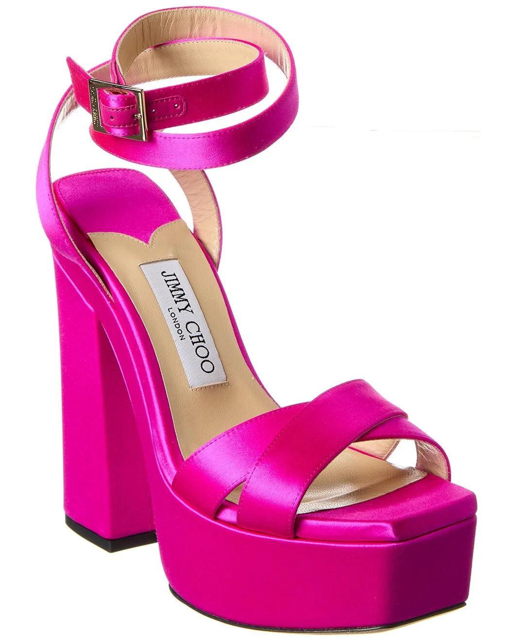 Jimmy Choo Gaia 140 Satin Platform Sandal - 1