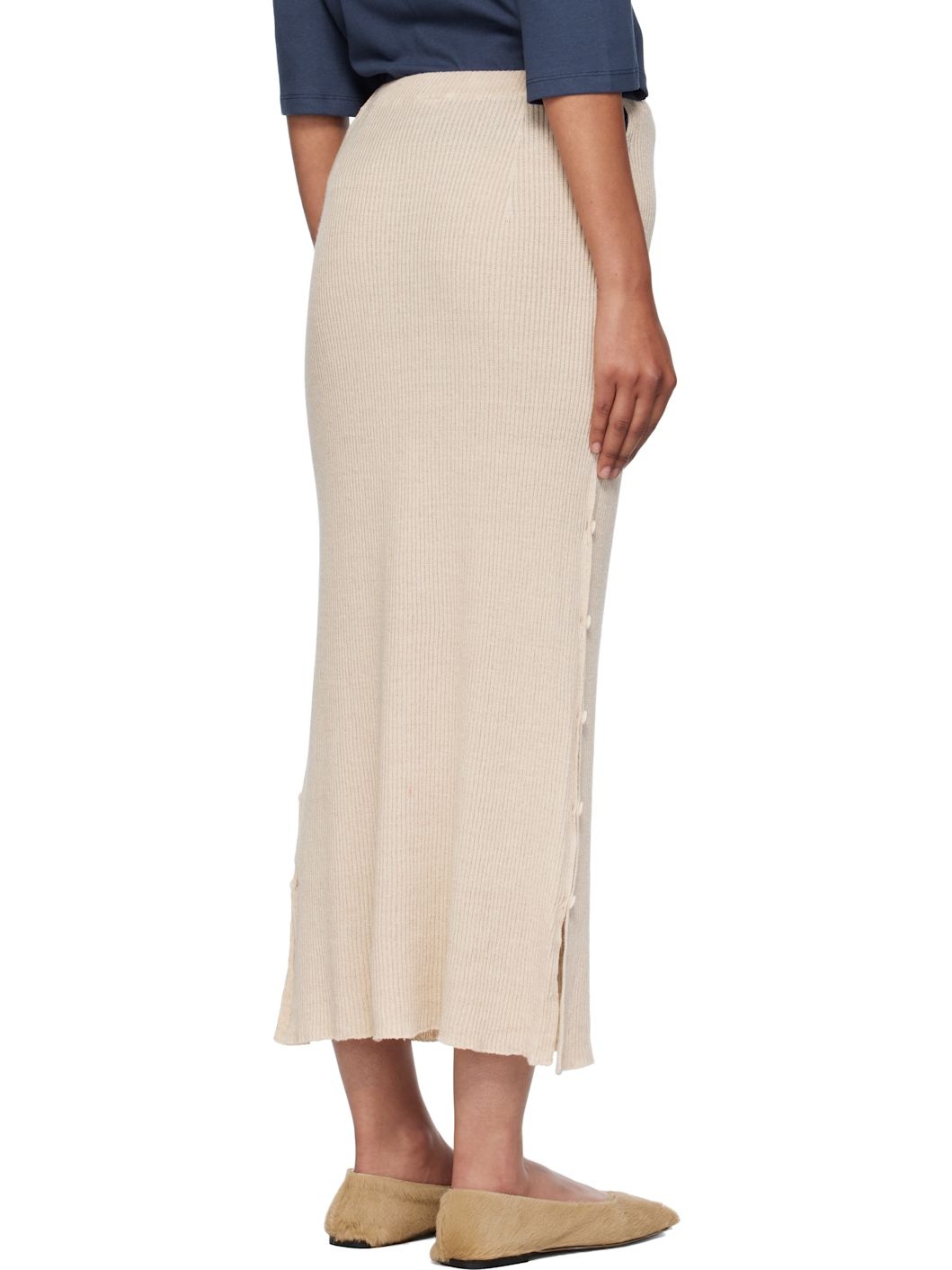Beige Franca Midi Skirt - 3
