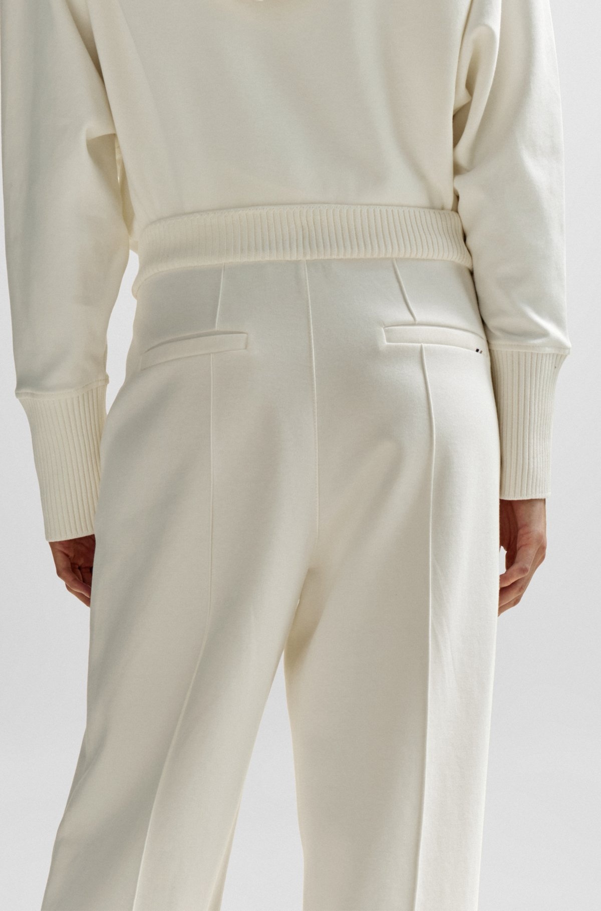 DRAWSTRING TROUSERS WITH TAPE TRIMS - 5