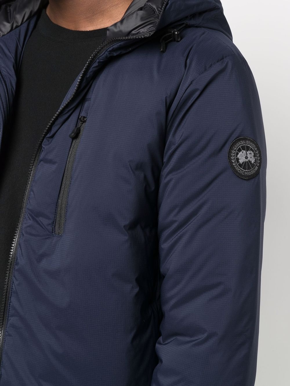 hooded feather-down padded jacket - 5