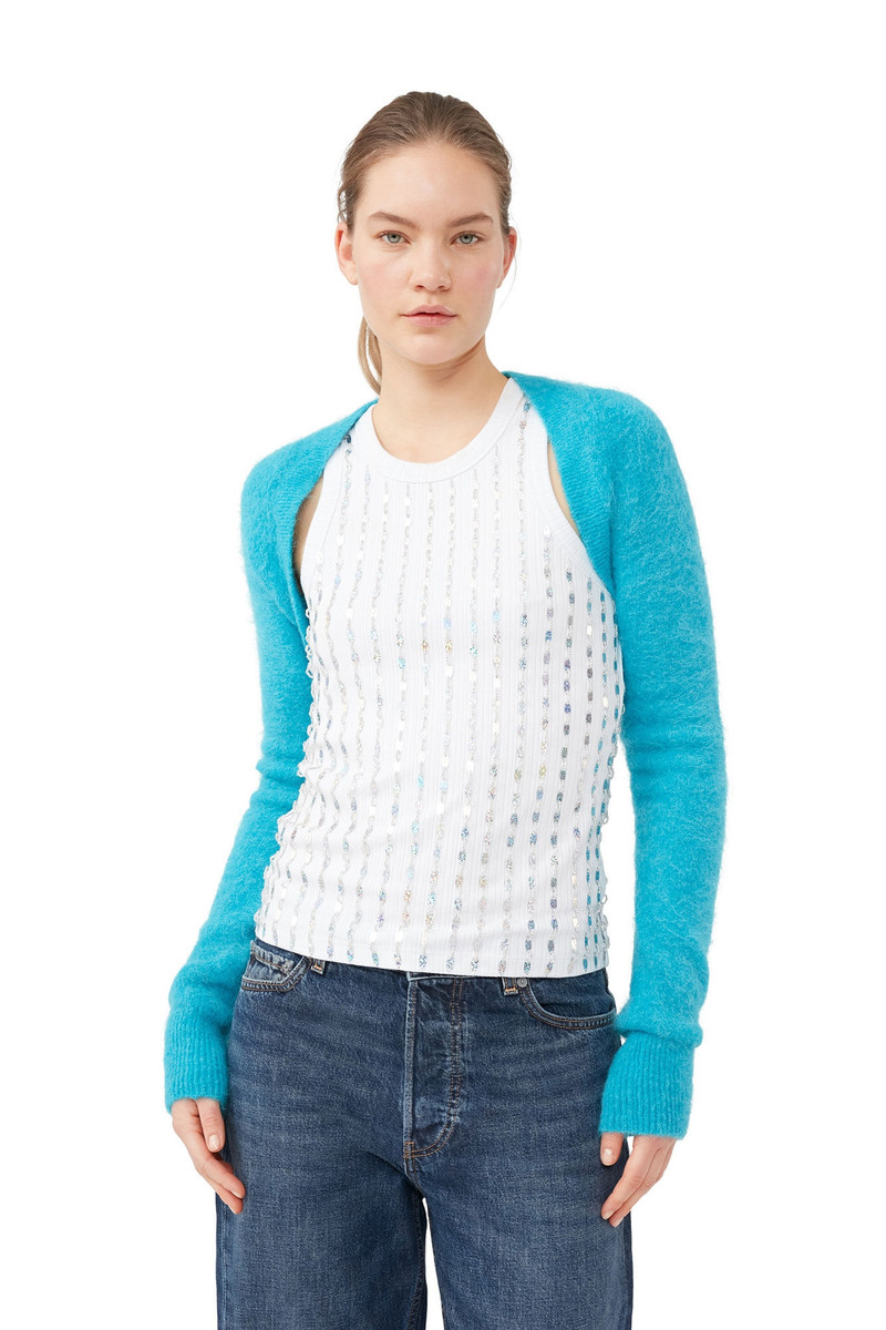 BLUE BRUSHED ALPACA BOLERO 2