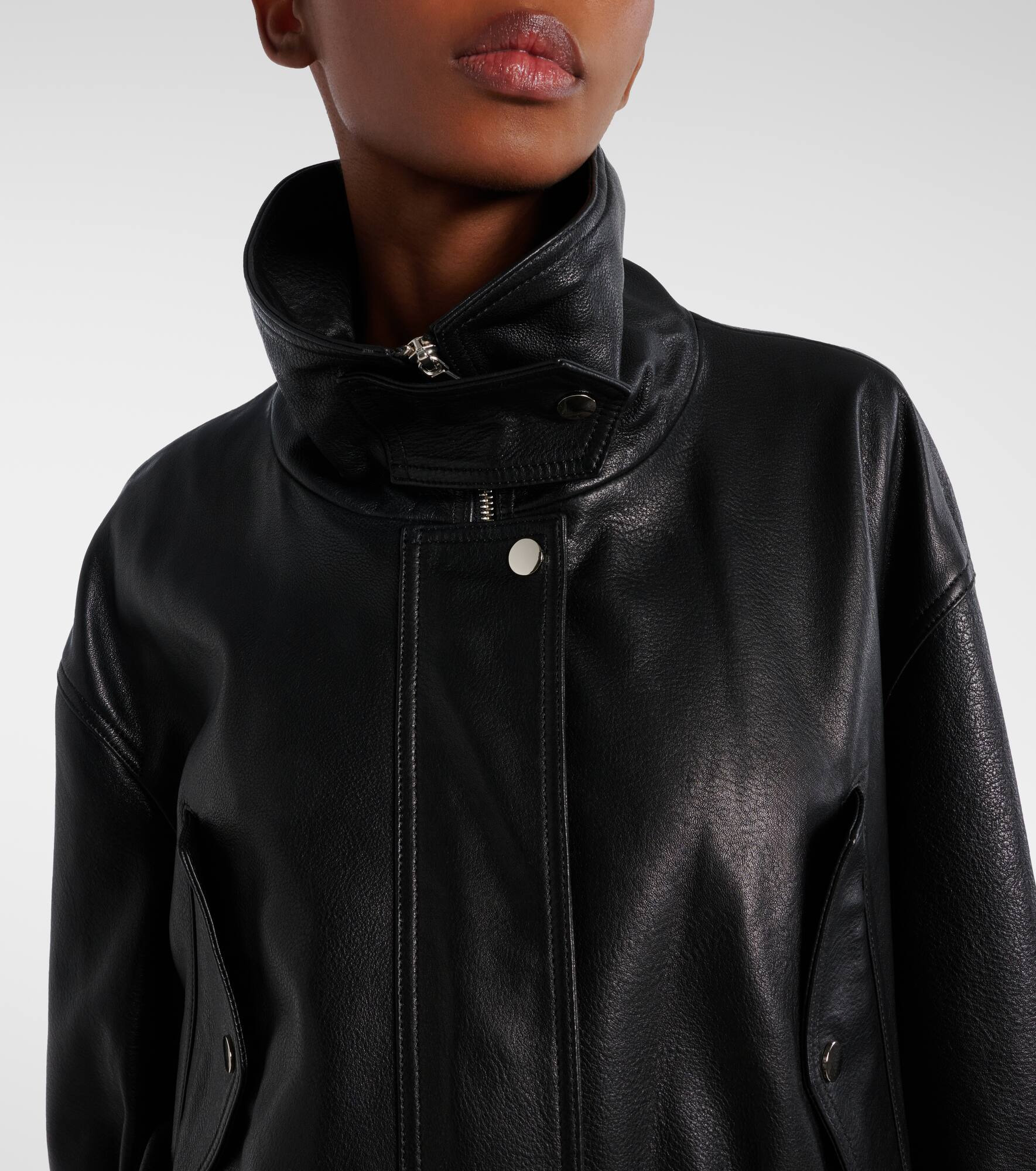 Briar leather bomber jacket - 4
