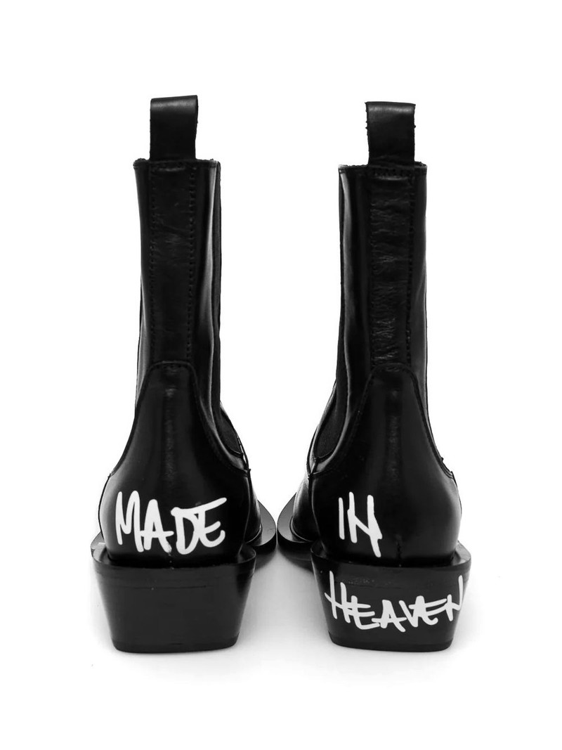 pull-tab lettering-detail boots 4