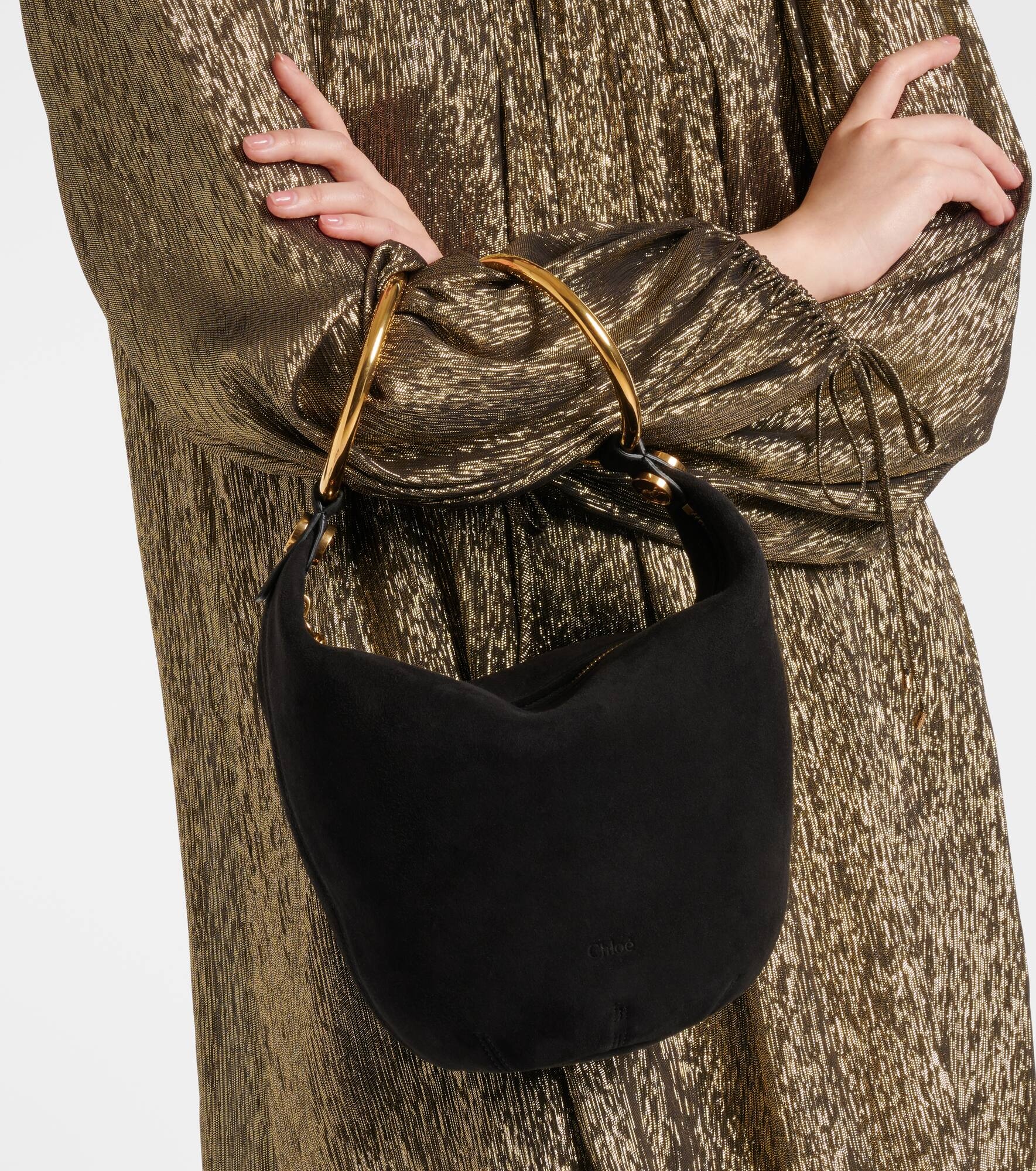 Bracelet Medium suede shoulder bag - 6
