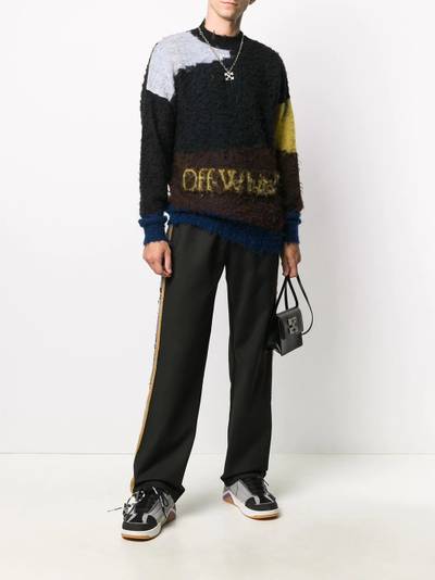 Off-White colour-block crew neck jumper outlook