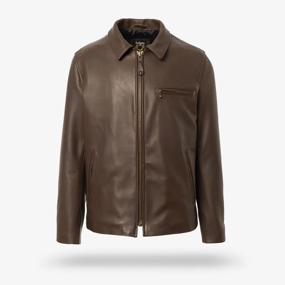 Schott® N.Y.C. X Allen Edmonds Leather Delivery Jacket - 1