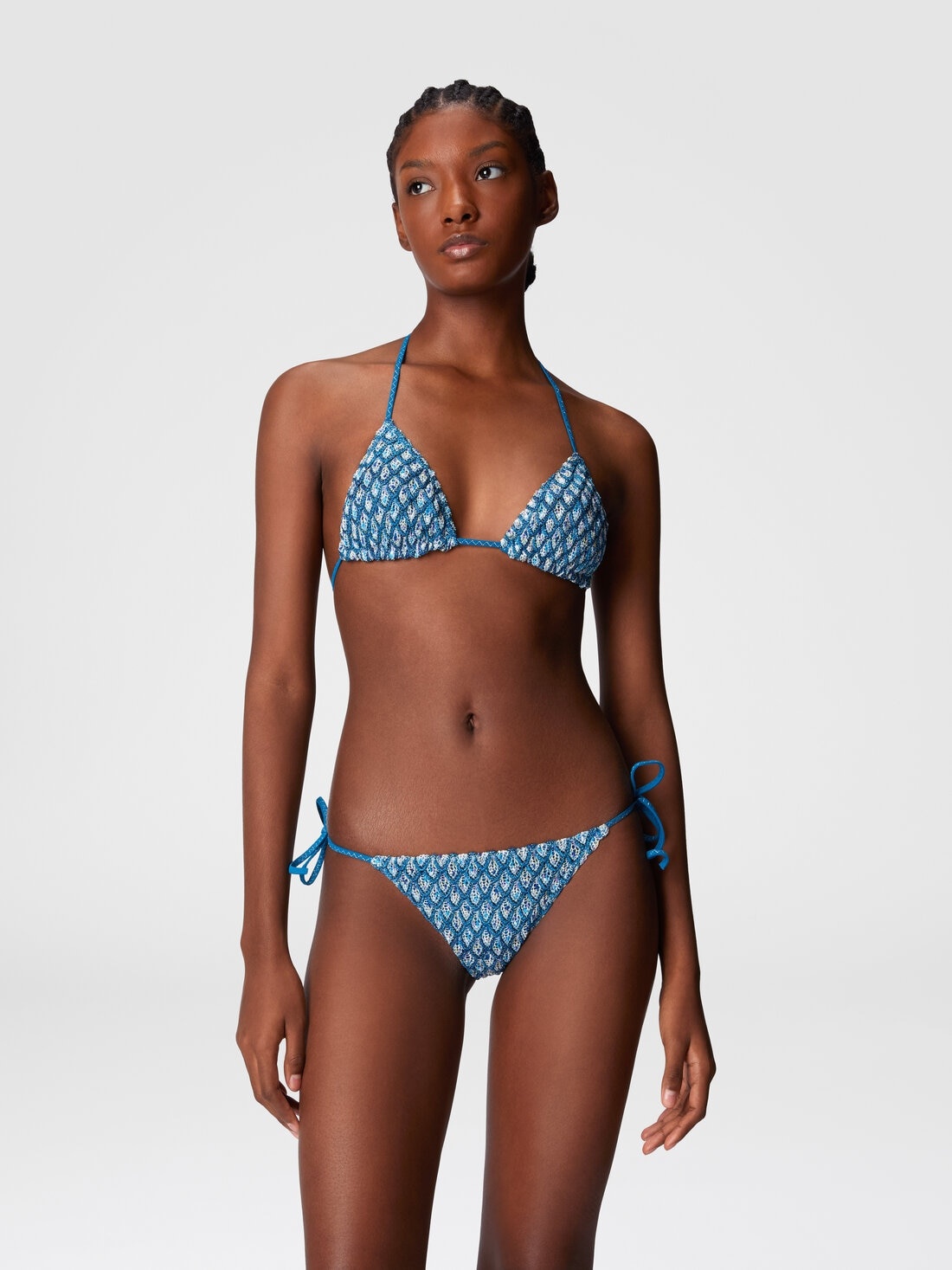 Lamé shell viscose triangle bikini - 2