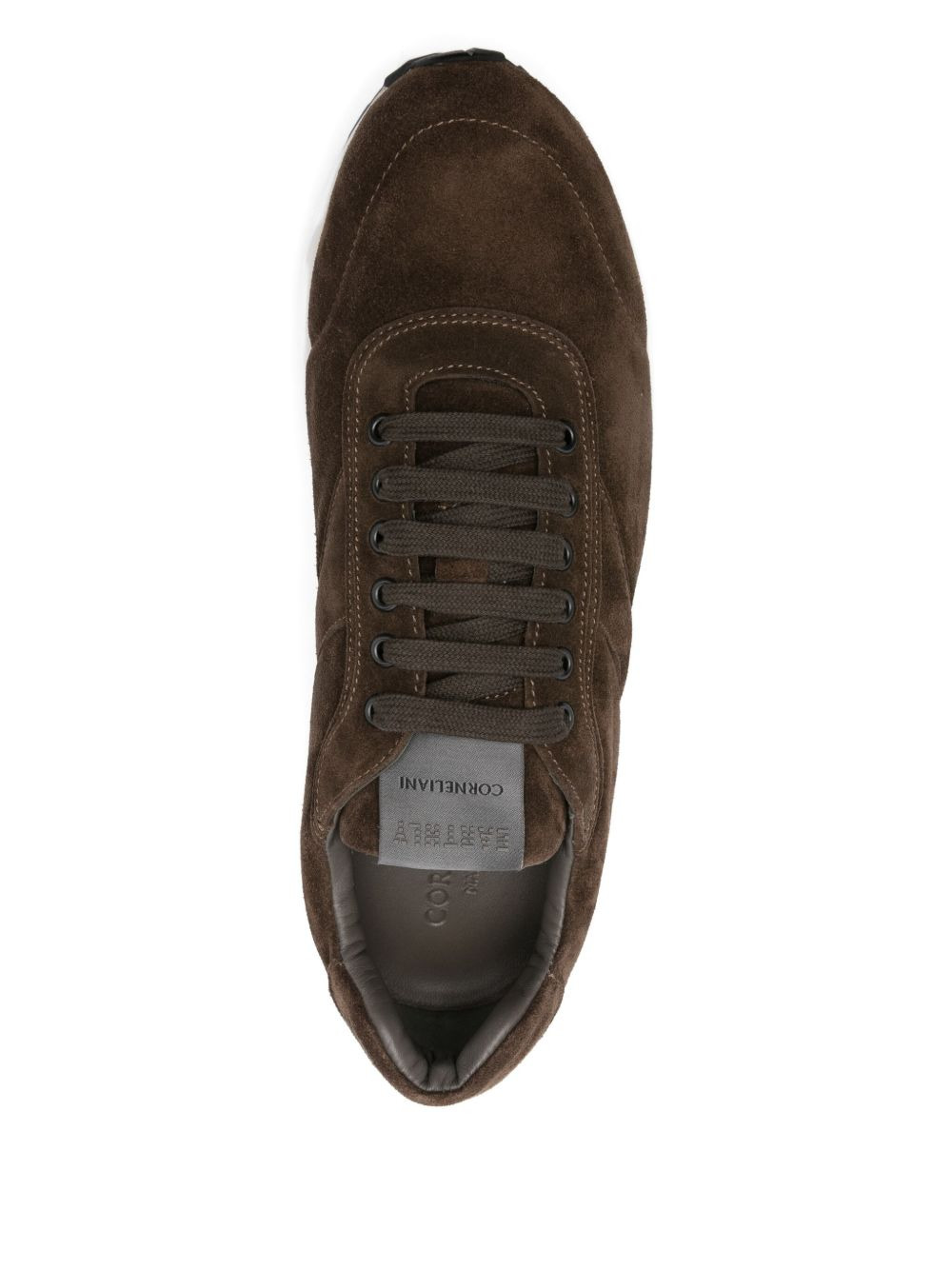 suede lace-up sneakers - 4