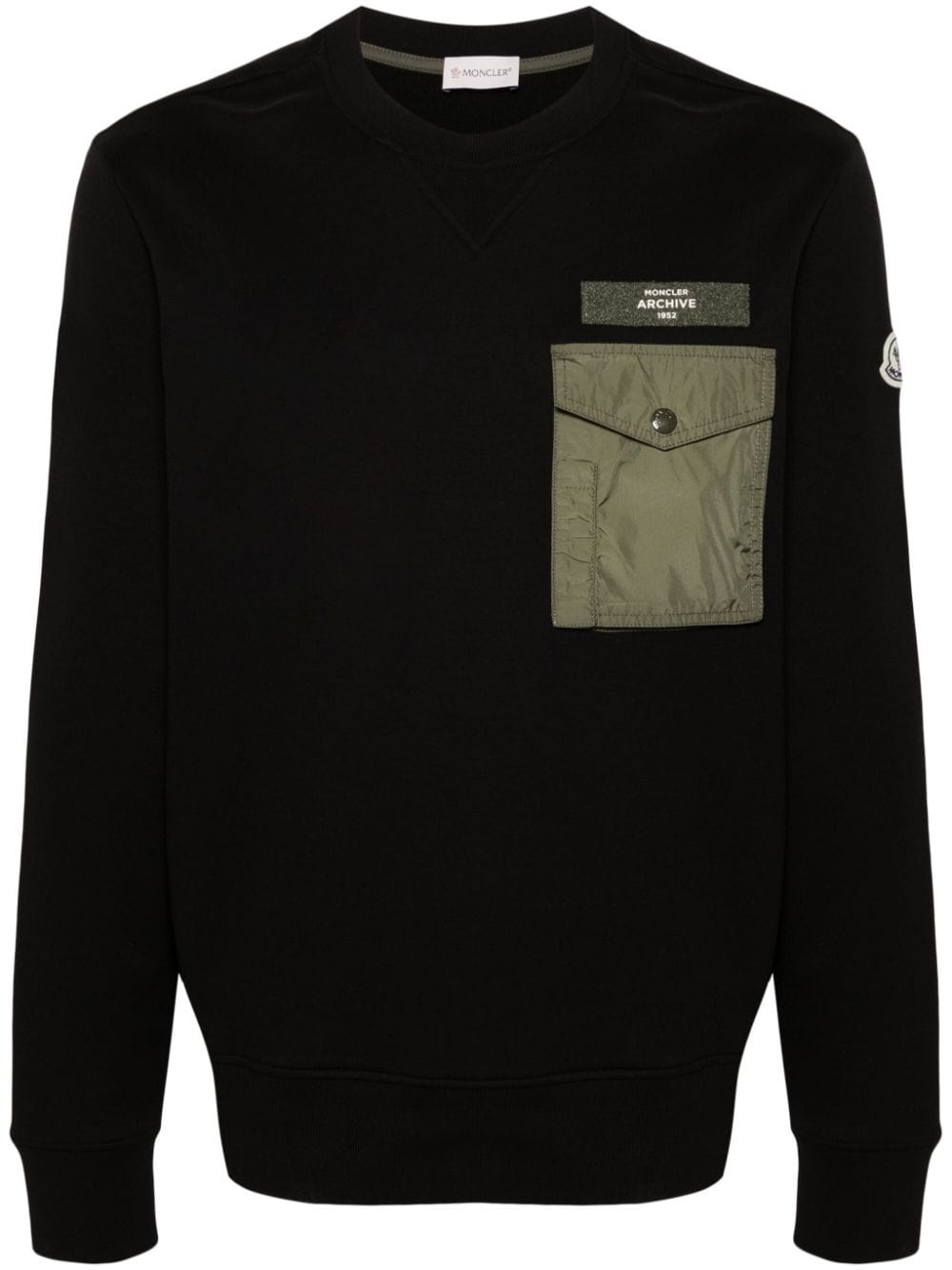 logo-patch cotton-blend sweatshirt - 1