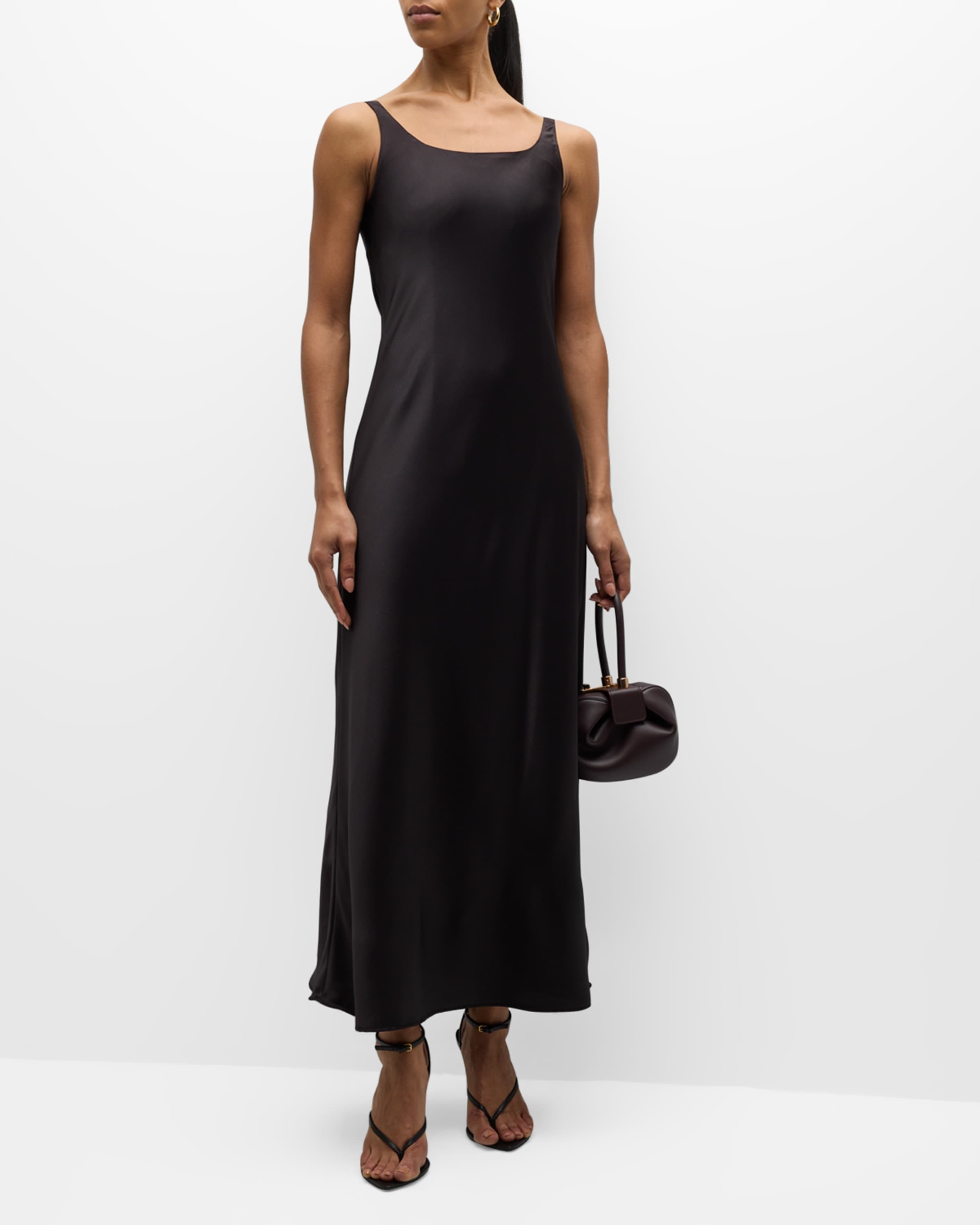 Sleeveless Silky Maxi Dress - 2