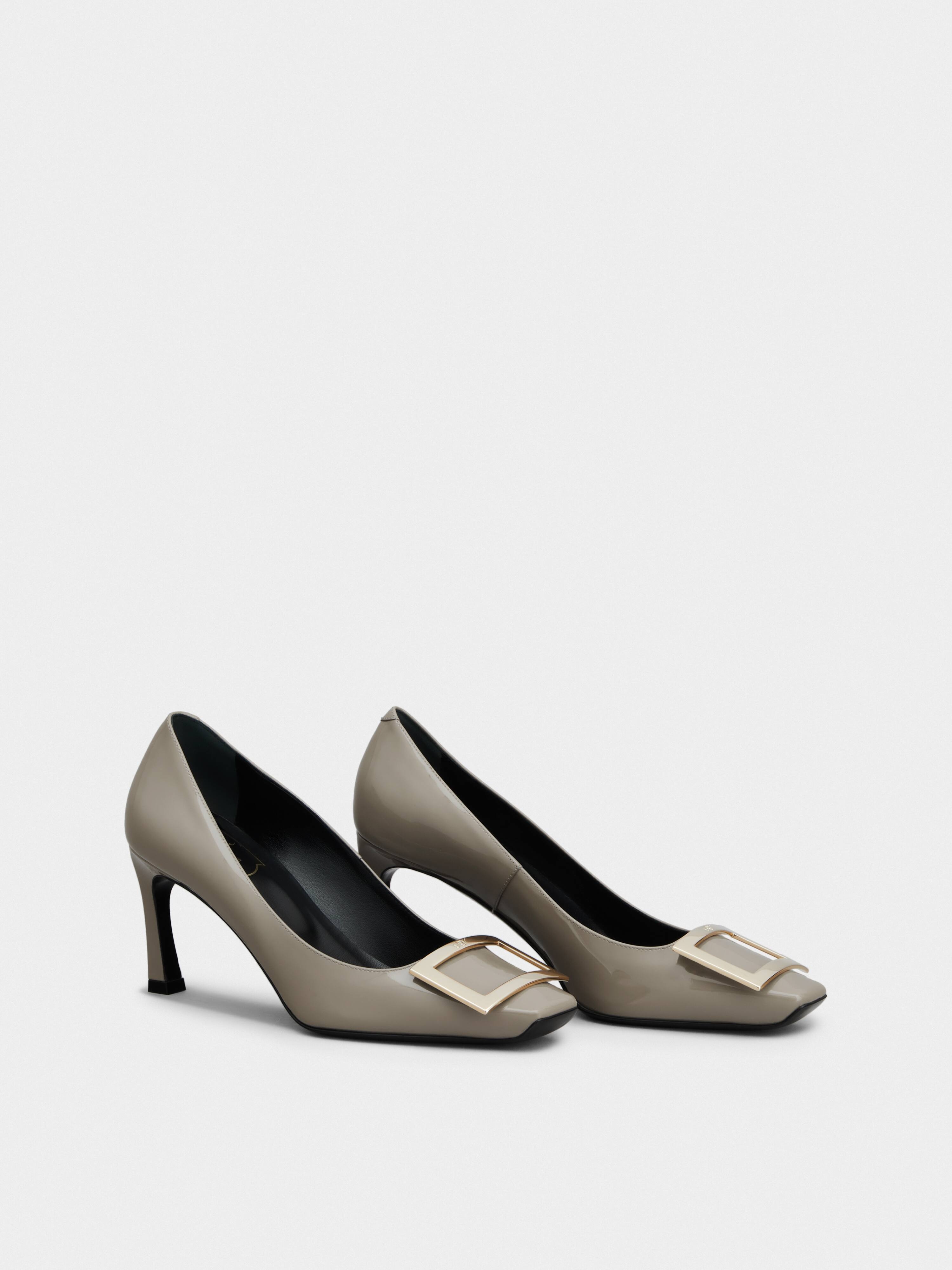 Trompette Metal Buckle Pumps in Patent Leather - 3