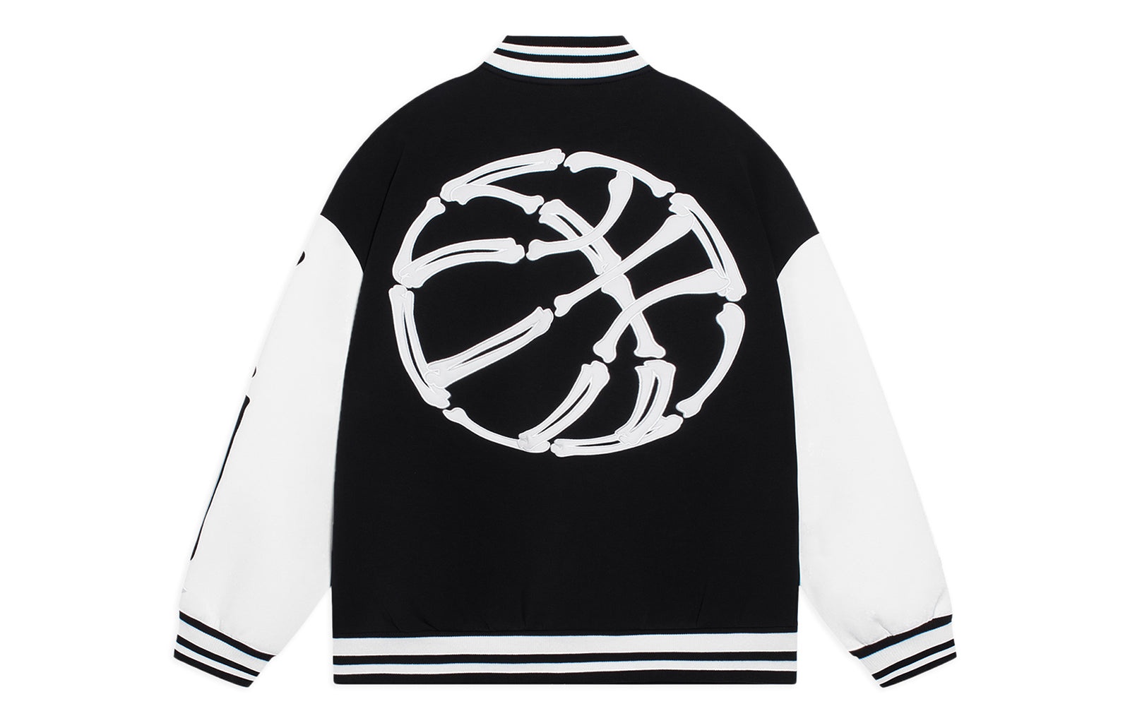 Li-Ning Hoops Graphic Baseball Jacket 'Black White' AJDSB17-3 - 2