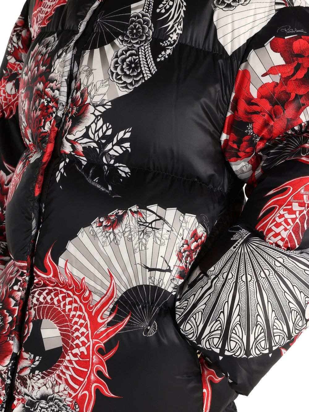 dragon-print oversized coat - 5