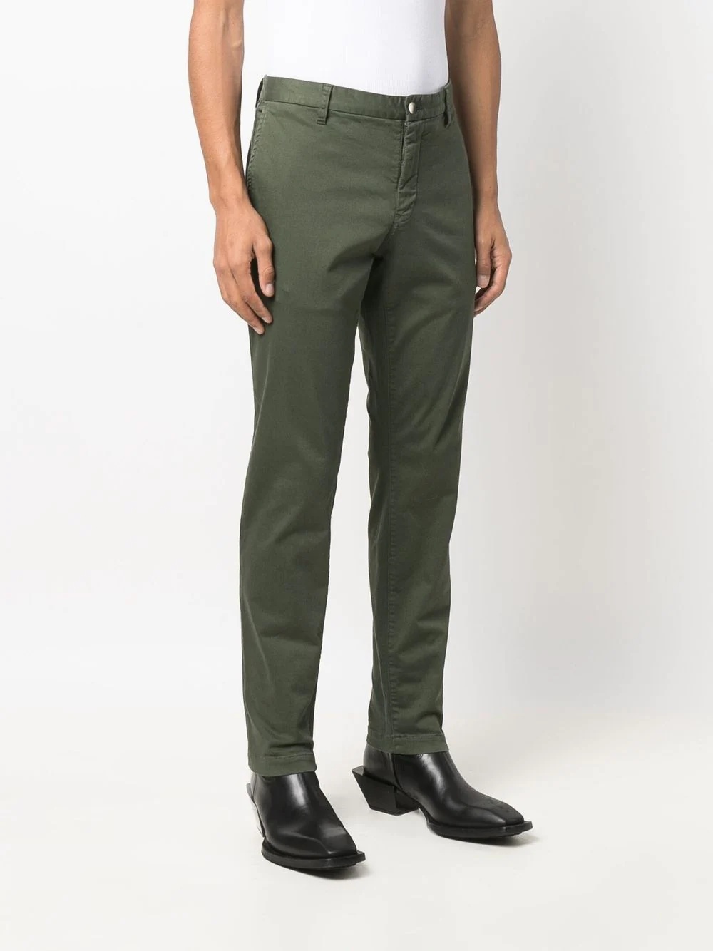 Hexagon patch slim-fit chinos - 3