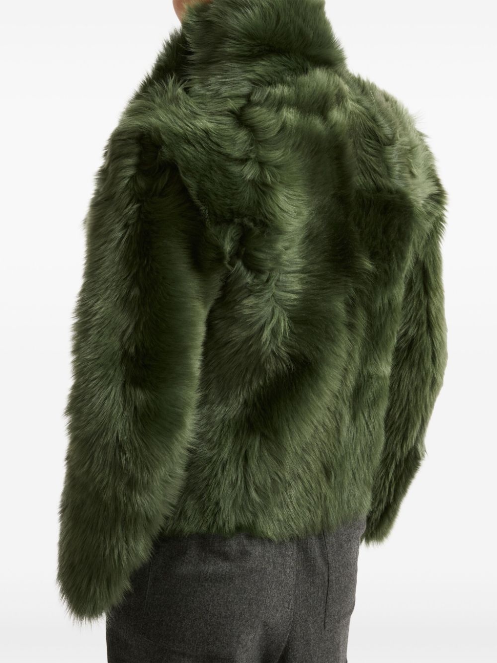 shearling short jacket - 4