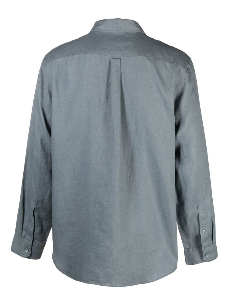 Vince long-sleeve linen shirt outlook
