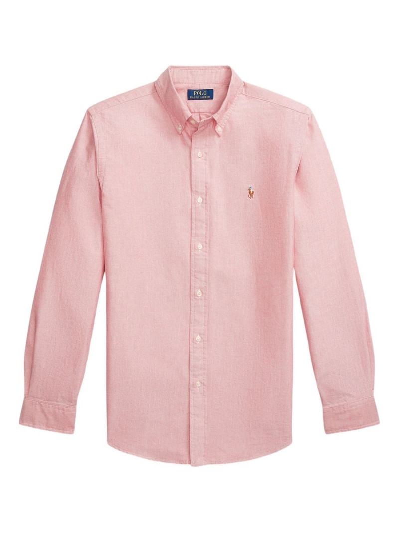 embroidered-logo shirt 1