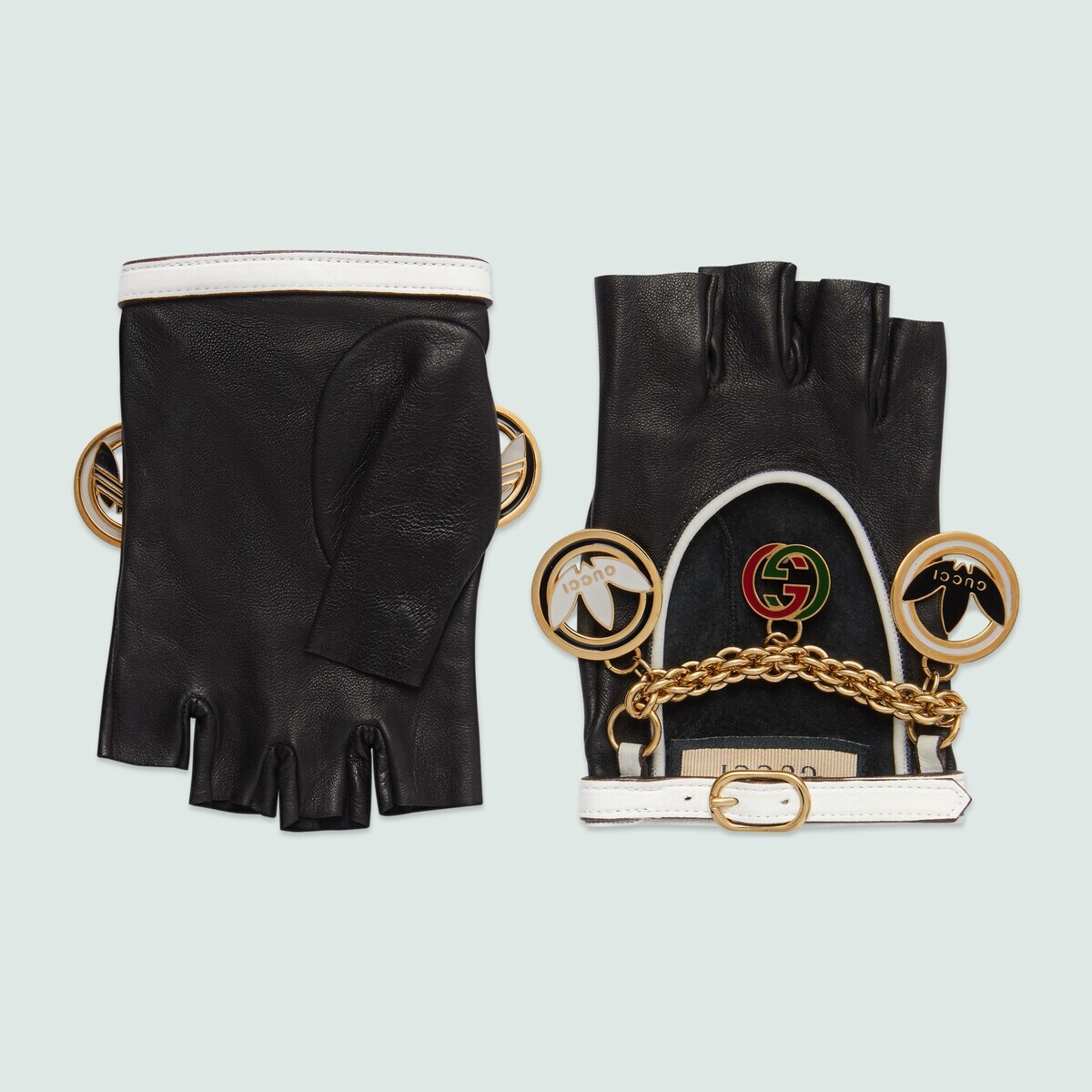 adidas x Gucci leather gloves - 1