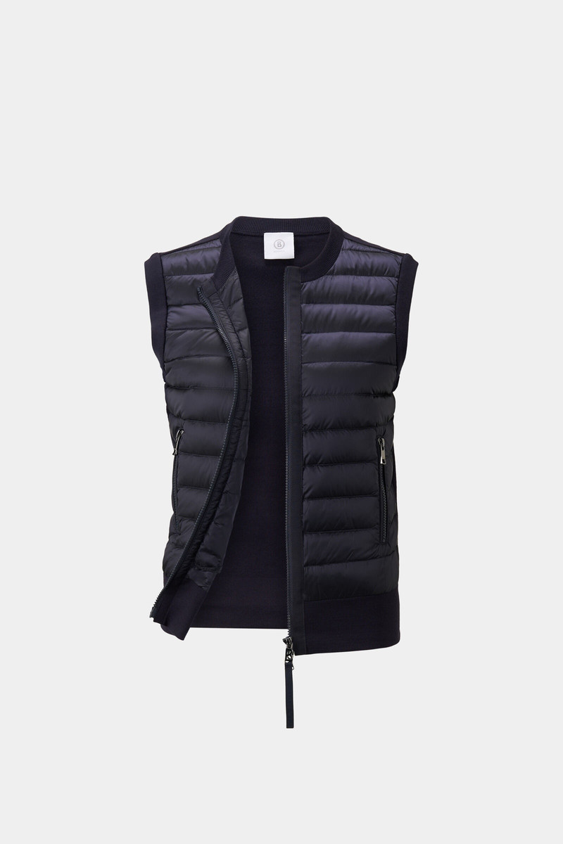 Zira hybrid knitted vest in Navy blue 6