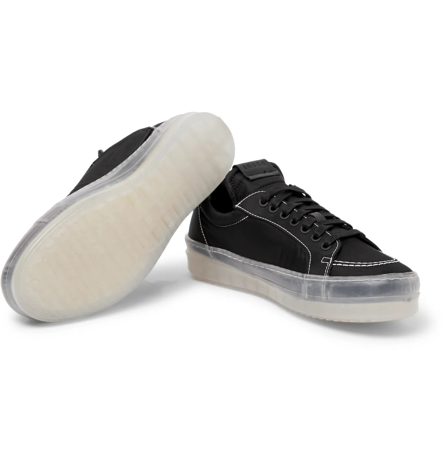 V1 Leather-Trimmed Nylon Sneakers - 3