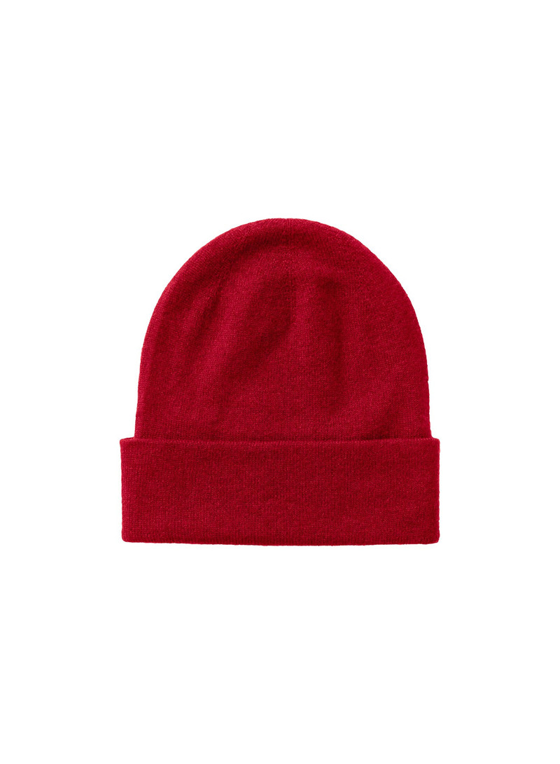 Braemar Red Cashmere Beanie 1