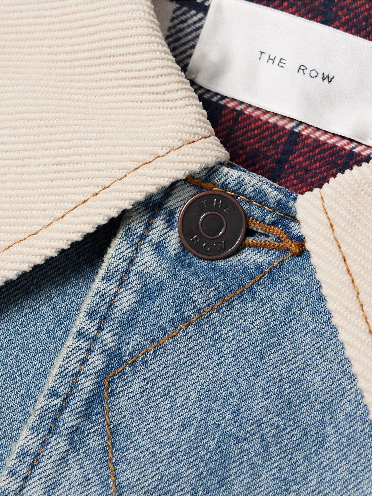 Joras twill-trimmed denim jacket Blue - 5