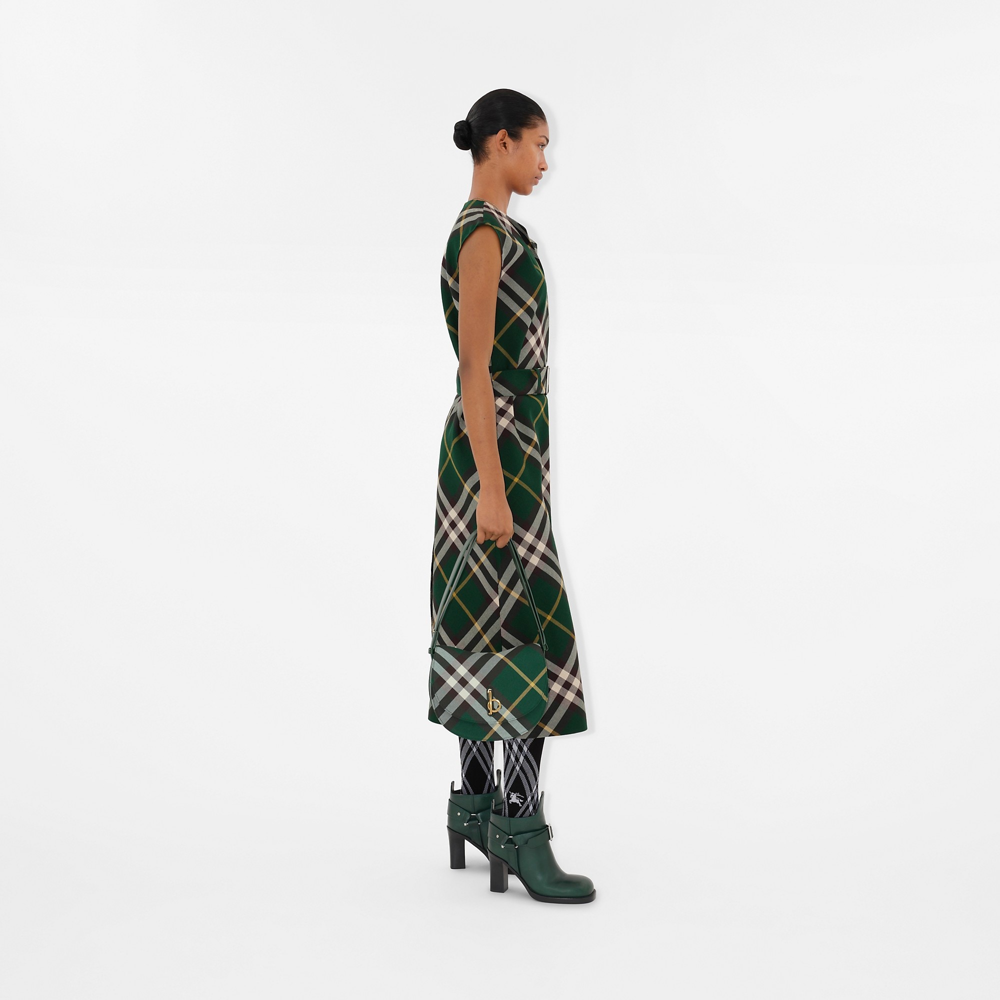Check Wool Dress - 3