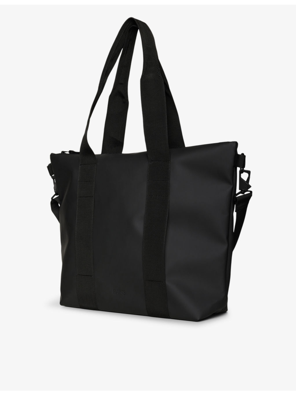 Brand-tab coated-shell tote bag - 3