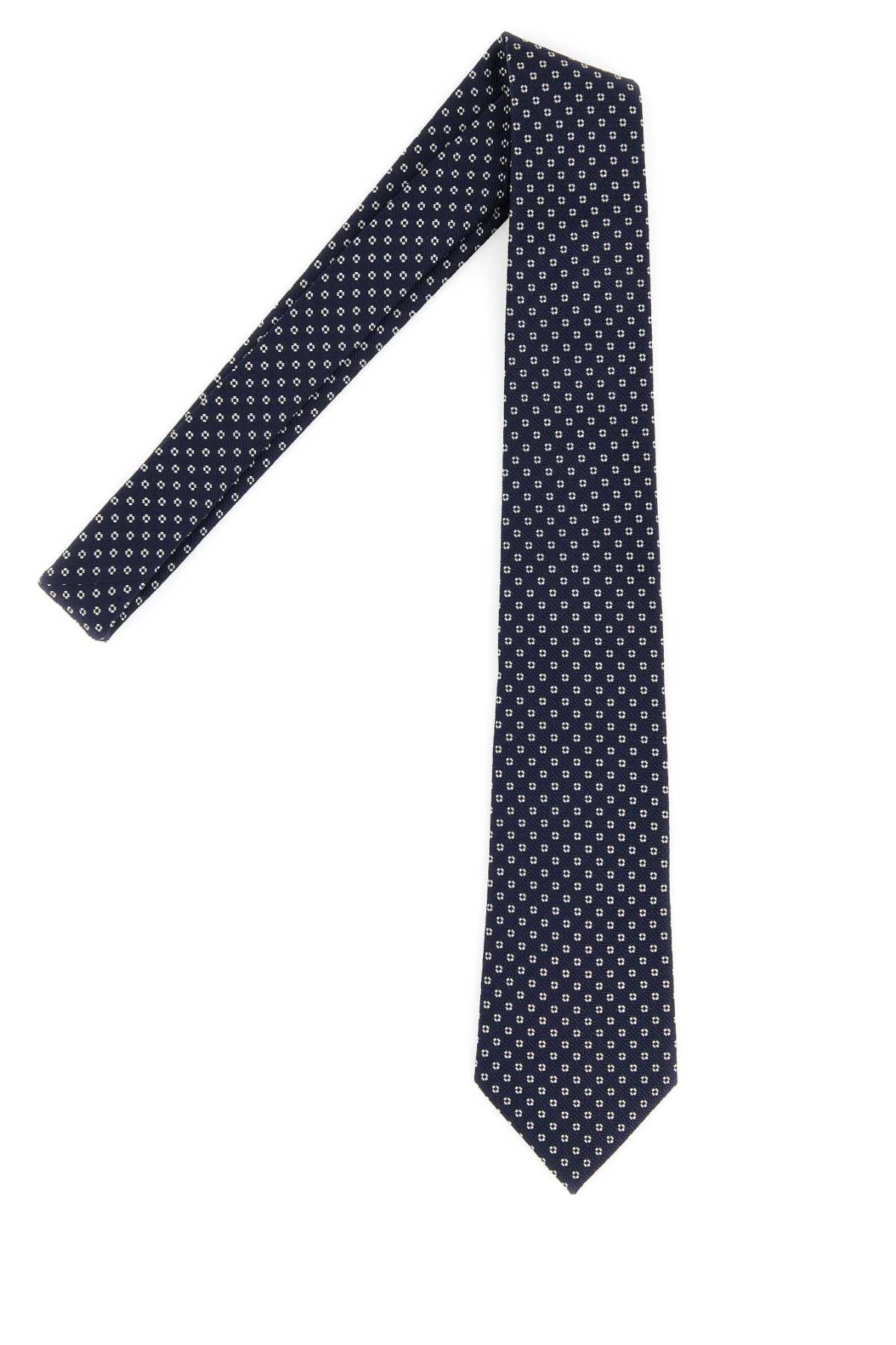 Saint Laurent Men Embroidered Silk Tie - 2