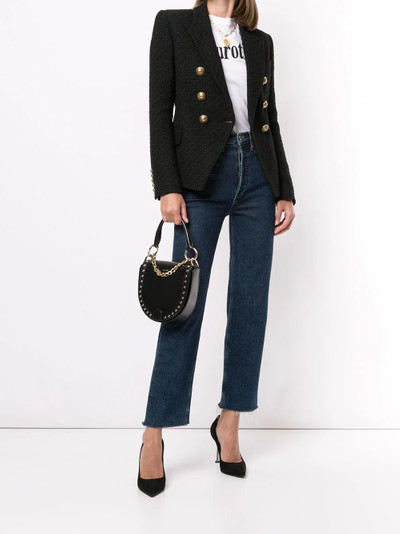 Balmain double-breasted tweed blazer outlook