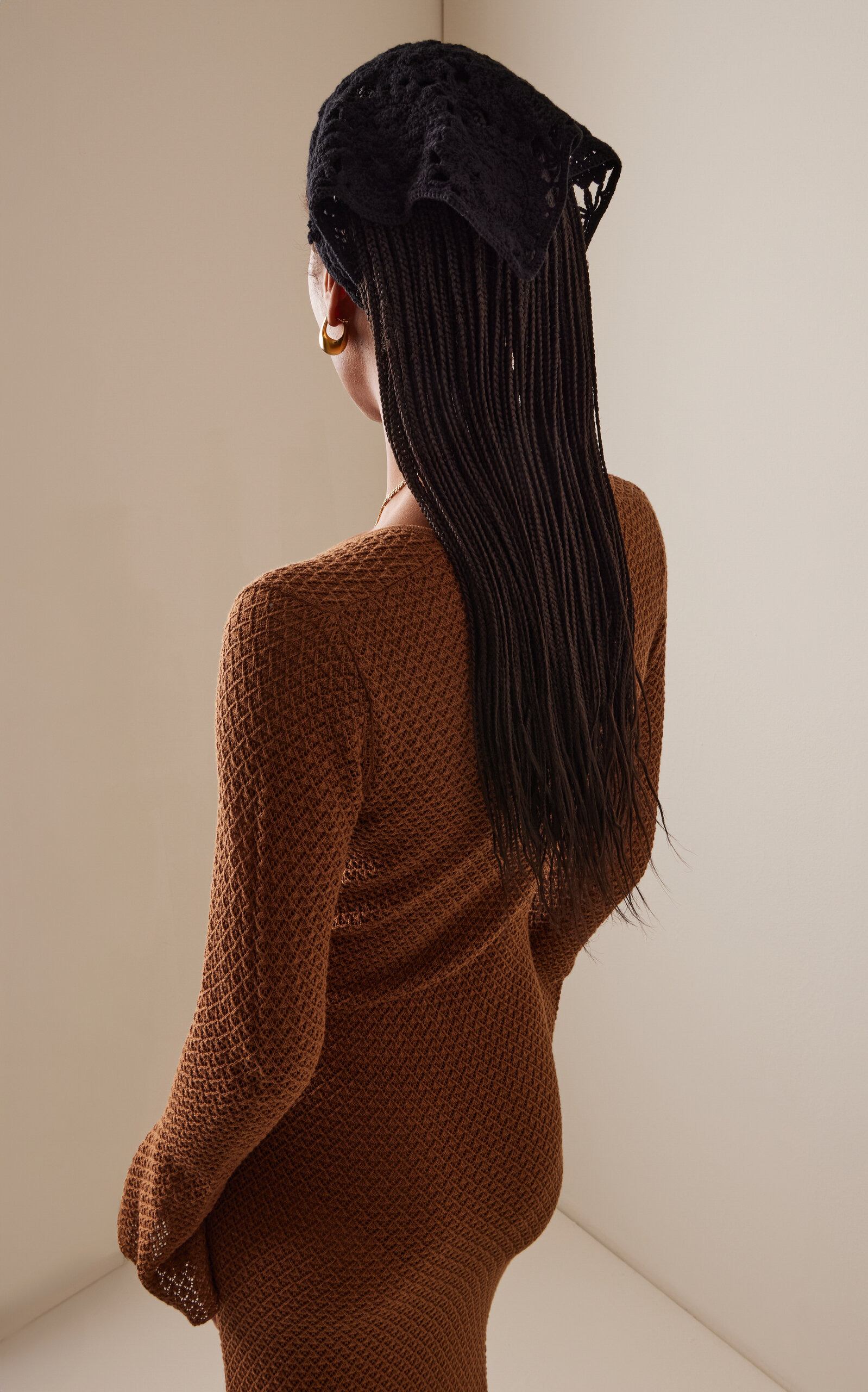 Exclusive Tanzania Knit Cotton Maxi Dress brown - 5