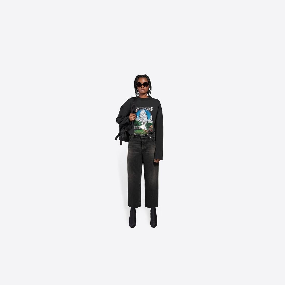 Women's Cropped Pants in Black - 3