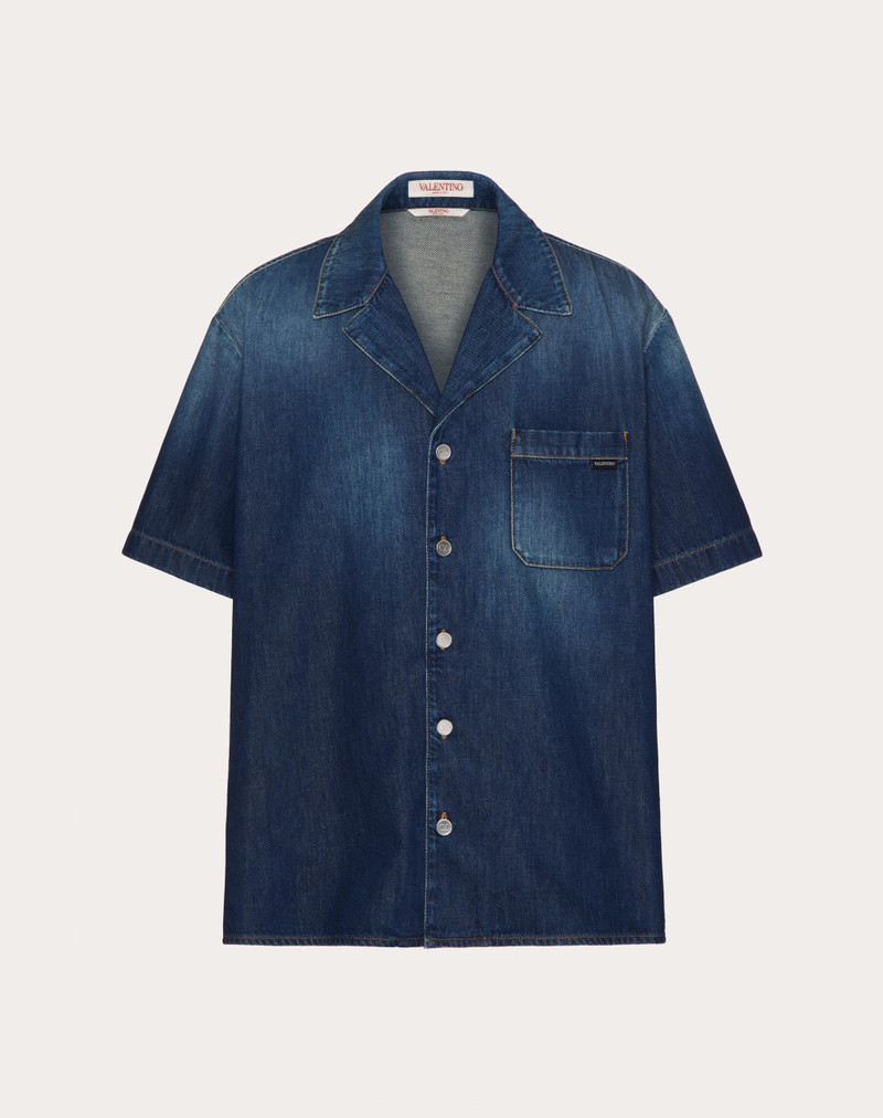 DENIM CHAMBRAY BOWLING SHIRT 1
