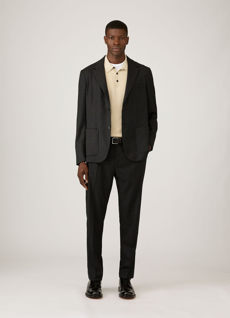 Sunspel Long Sleeve Sea Island Cotton Knit Polo Shirt outlook